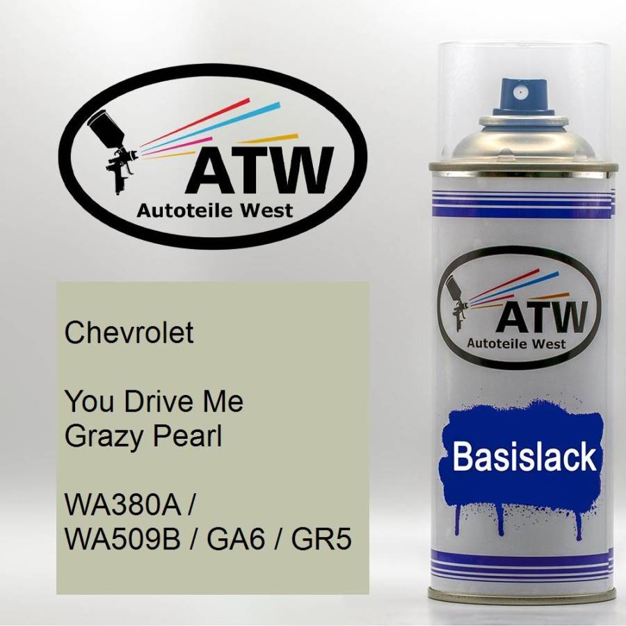 Chevrolet, You Drive Me Grazy Pearl, WA380A / WA509B / GA6 / GR5: 400ml Sprühdose, von ATW Autoteile West.